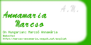 annamaria marcso business card