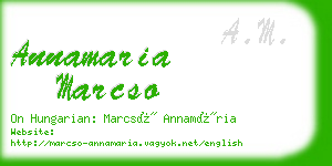 annamaria marcso business card